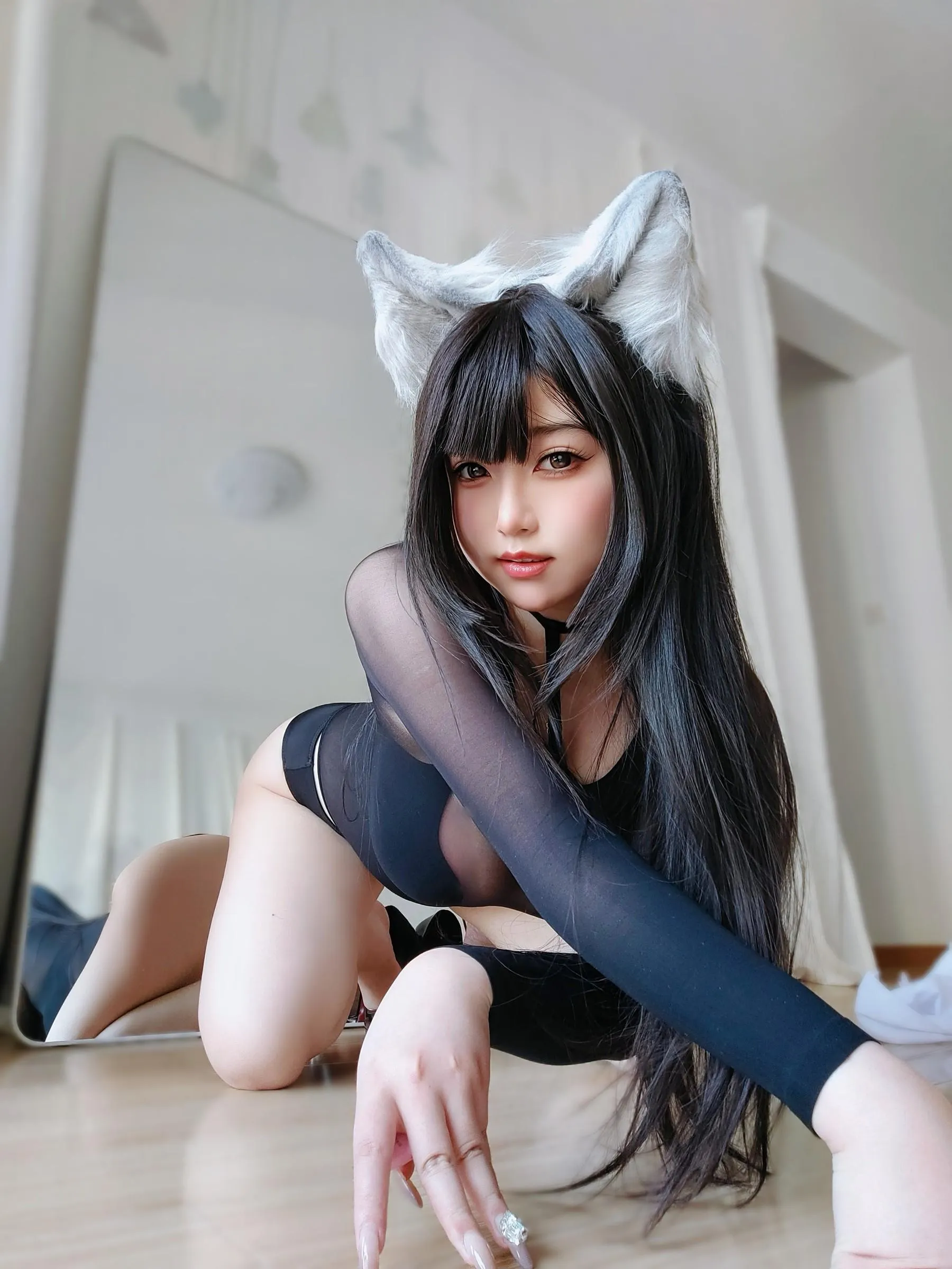 女主K – NO.28 性感的黑猫 [81P]插图9